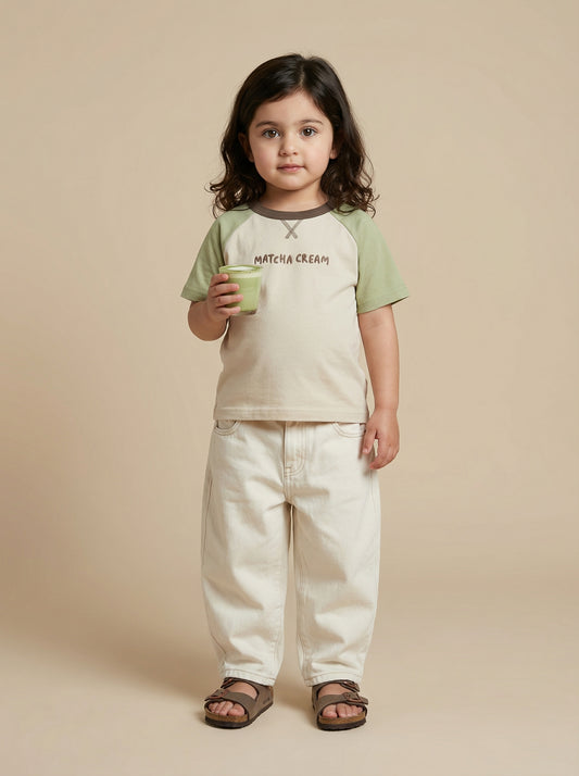 Unisex Matcha Cream Organic Cotton Tee