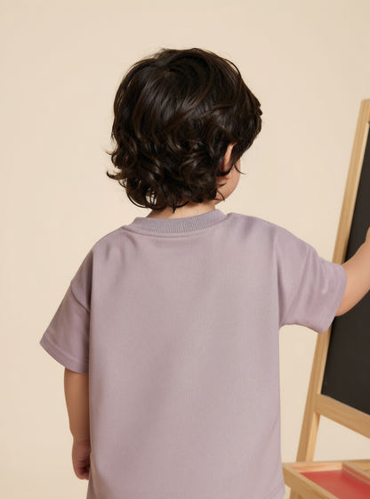 Unisex Lavender Smiley Organic Cotton Tee