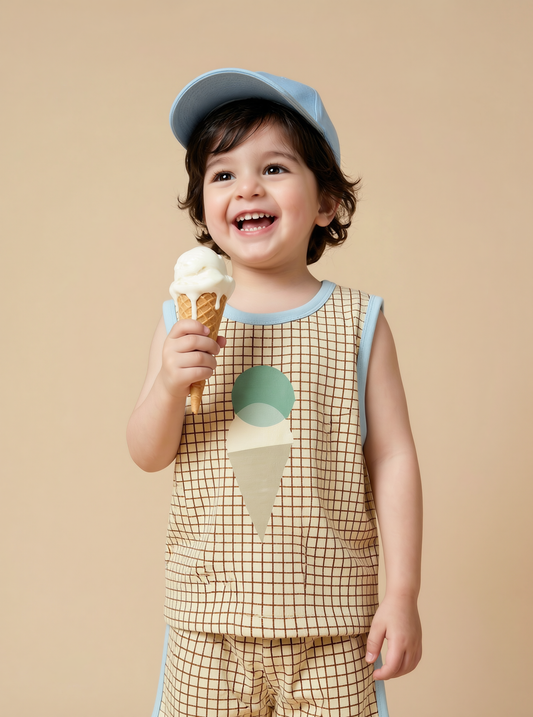 Unisex Waffle Matching Set Organic Cotton