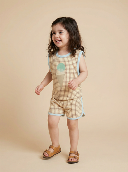 Unisex Waffle Matching Set Organic Cotton