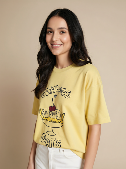 Adult Unisex Sundaes Organic Cotton Tee