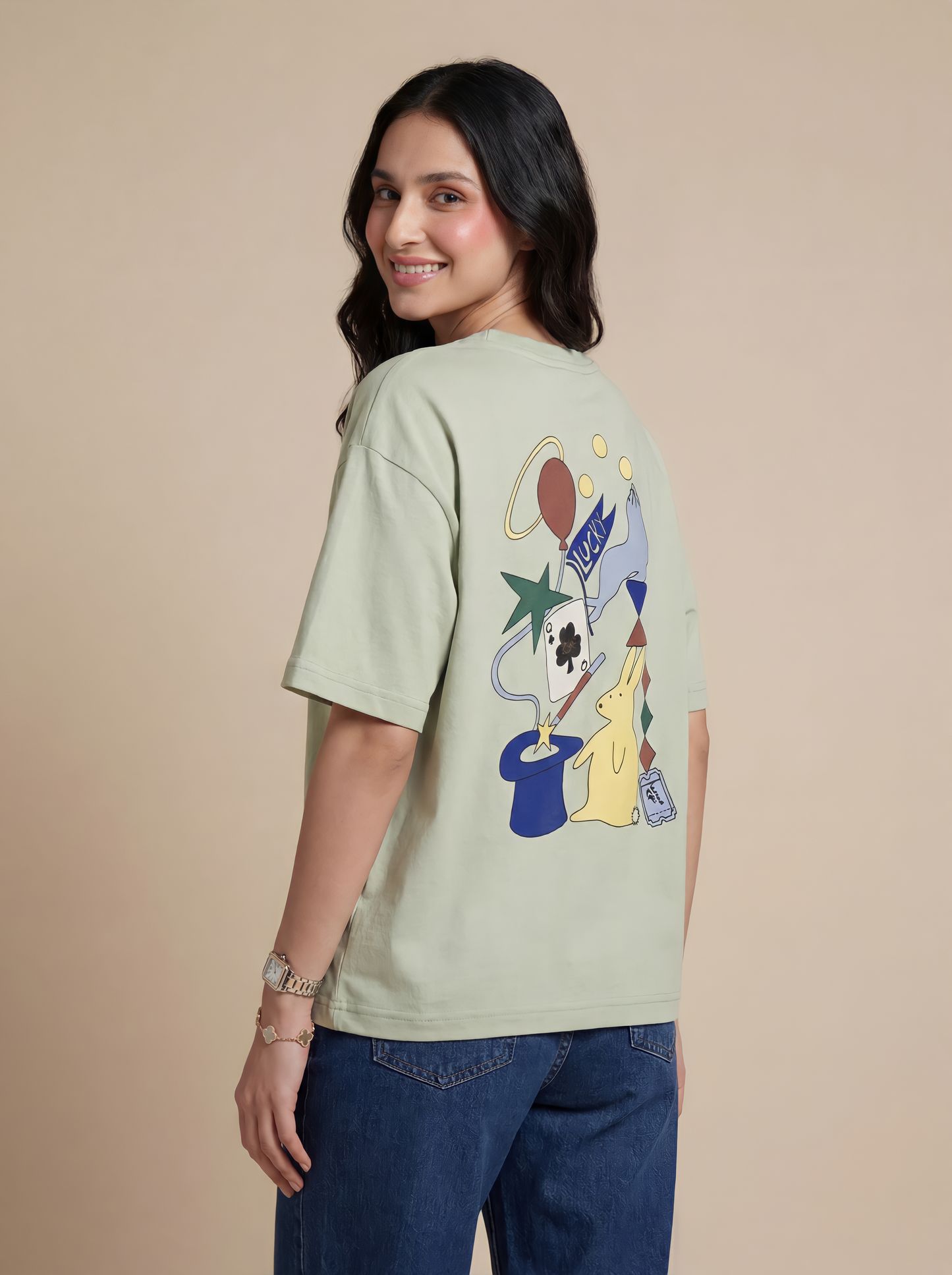 Unisex Adults Lucky Bunny Organic Tee